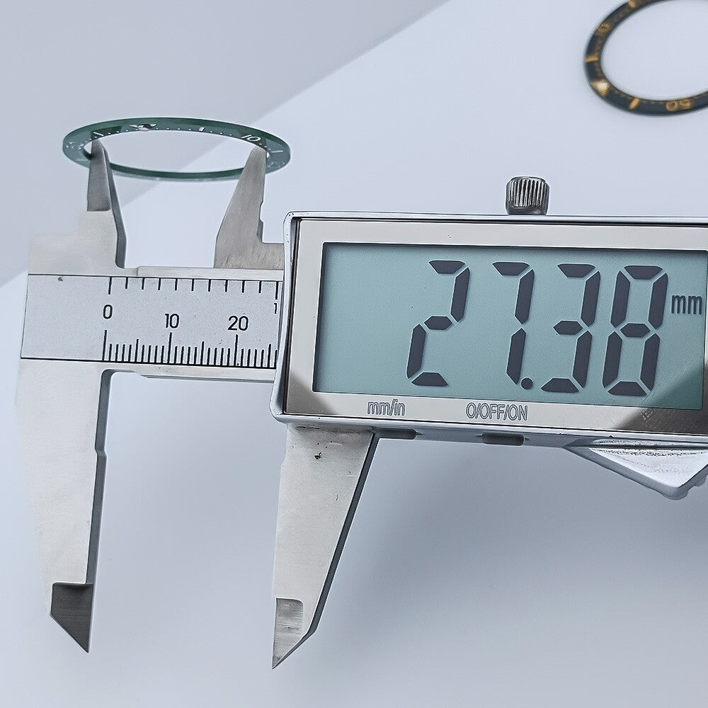 33,65*27,3mm Flache Keramik Uhr Lünette Einsätze Uhr Zubehör für Frauen SUB