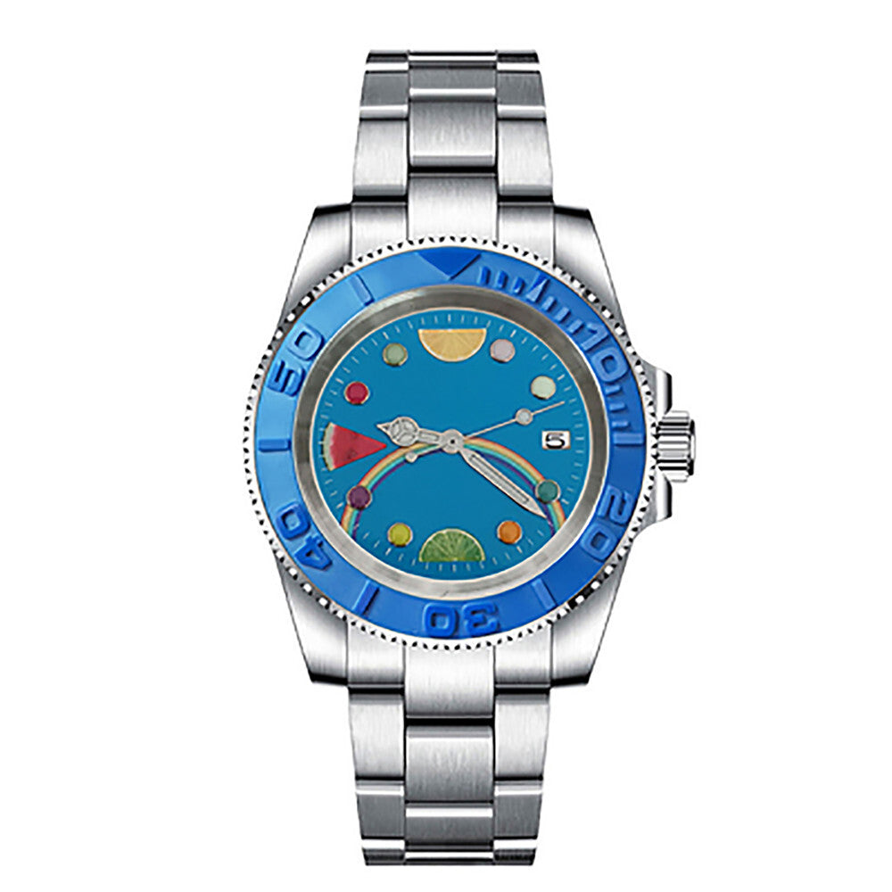 Boîtier de montre lumineux en acier inoxydable 40 mm, verre saphir, bracelet et mouvement NH35