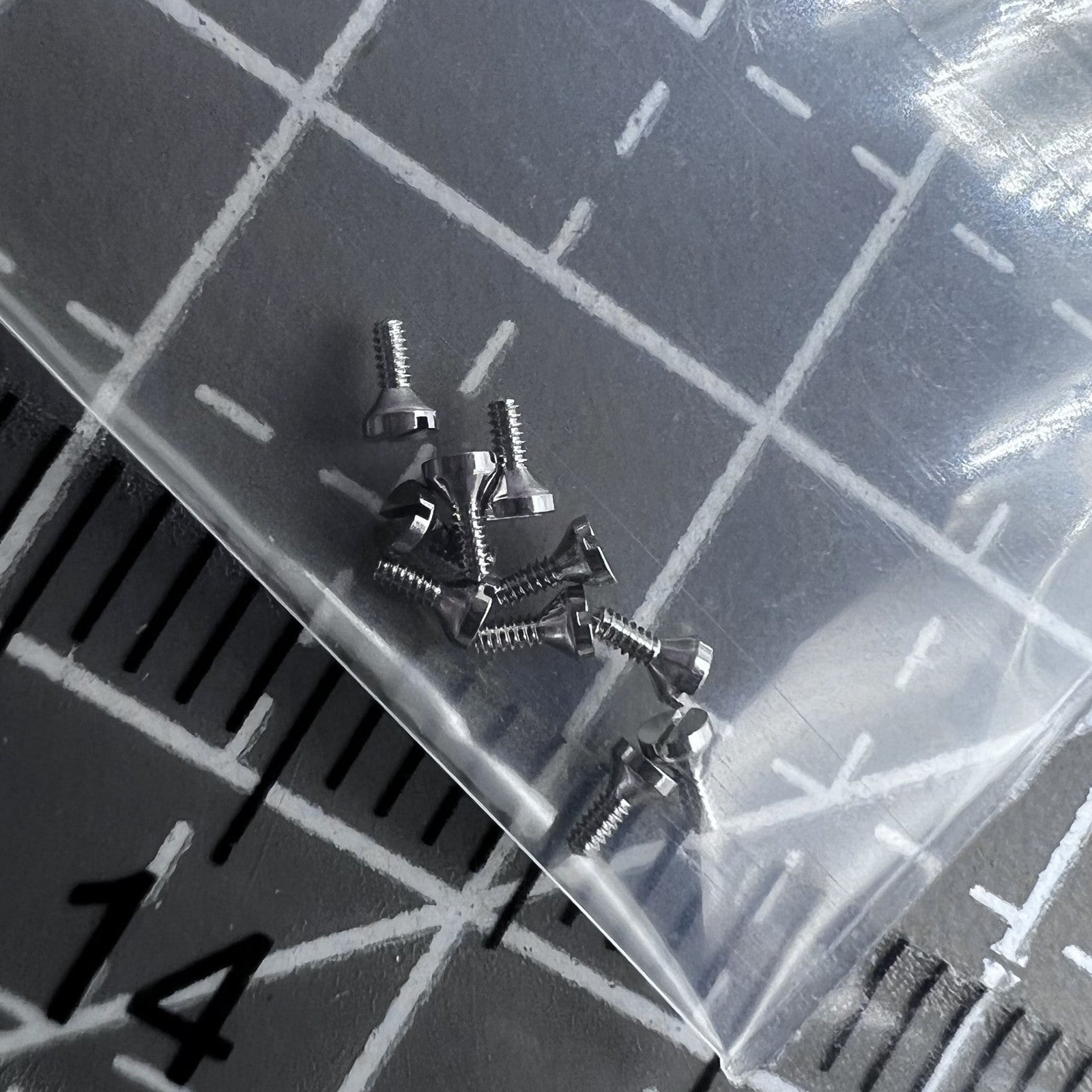 Set of 5 Miyota 8200 watch dial foot pin screws, durable replacement parts for precise assembly