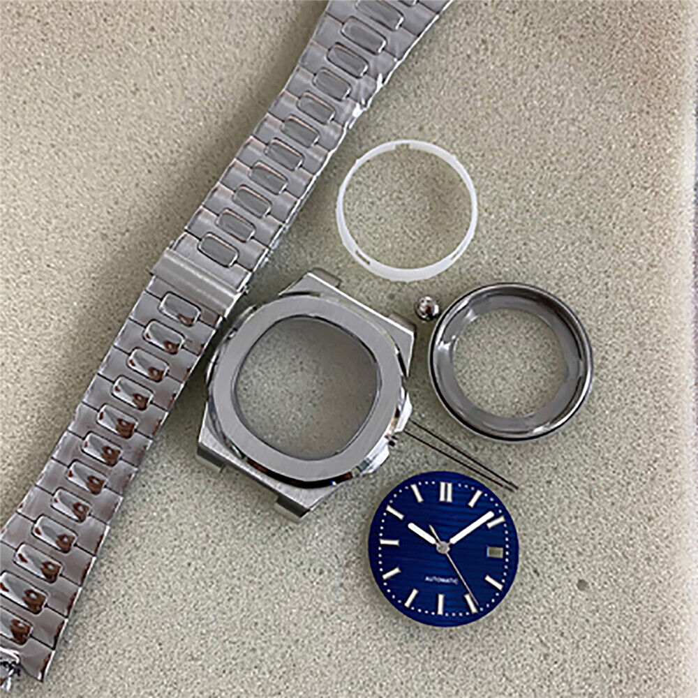 Watch Case+Strap+Dial+Hands 41mm Stainless Steel Sapphire Glass for NH35/36