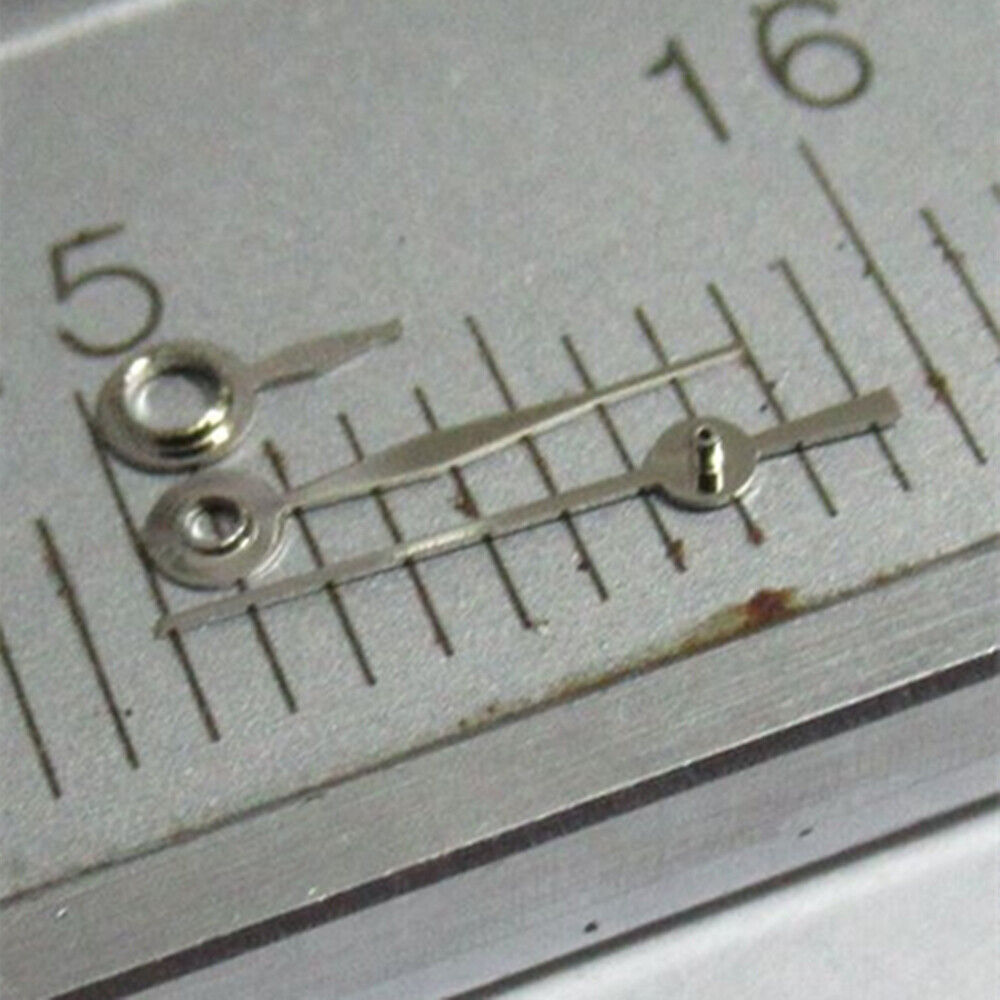 7mm silver watch hands set compatible with Miyota 2035 2115 movements, precise and stylish.