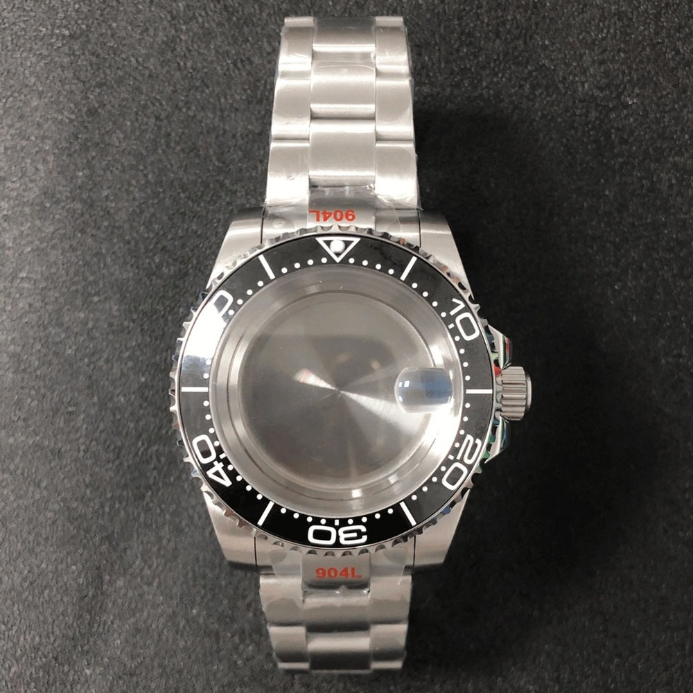 Montre 40 mm, boîtier en verre saphir, bracelet en acier 316L, compatible avec la NH35 japonaise