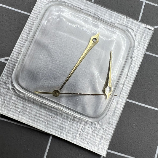 Golden watch hands set for Miyota 2035 movement, 14mm/13mm/10mm lengths, NO.22 design.