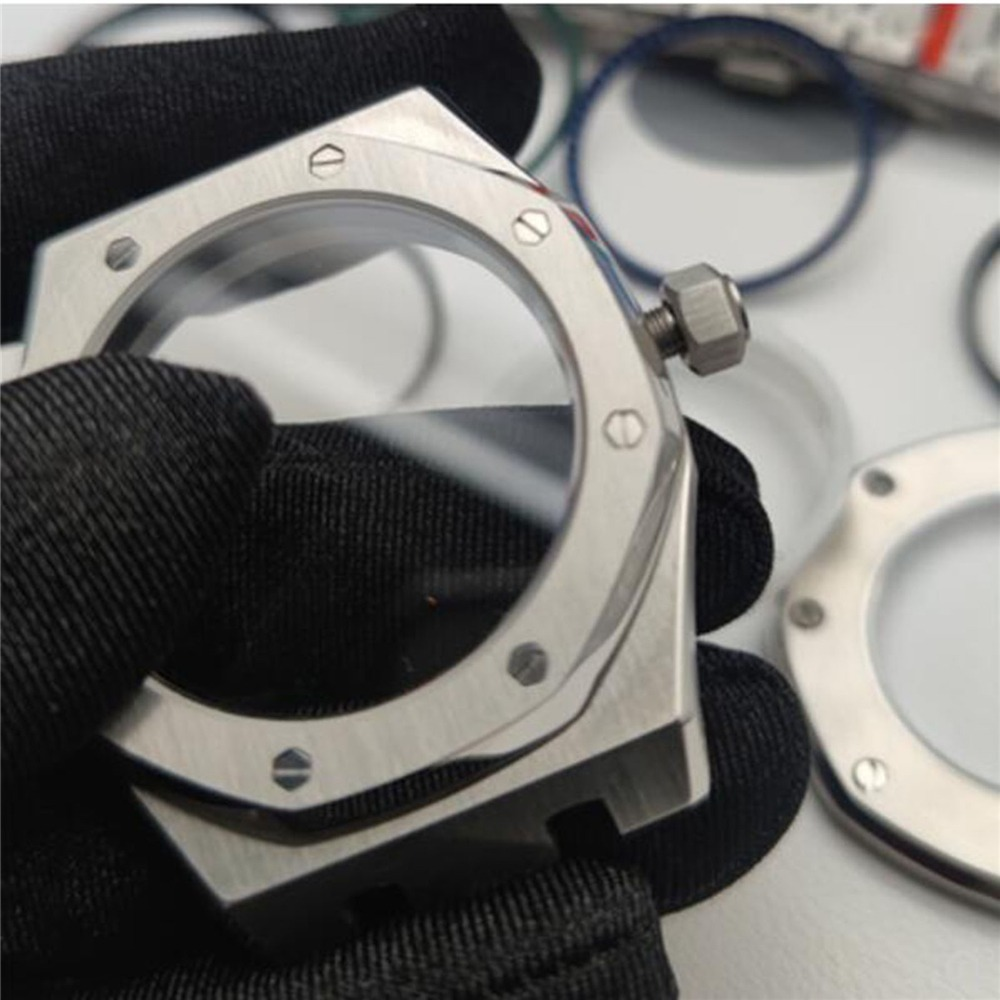 42MM 316L Edelstahl Uhrengehäuse Armband Lünette für NH35/NH36/4R35 Uhrwerk