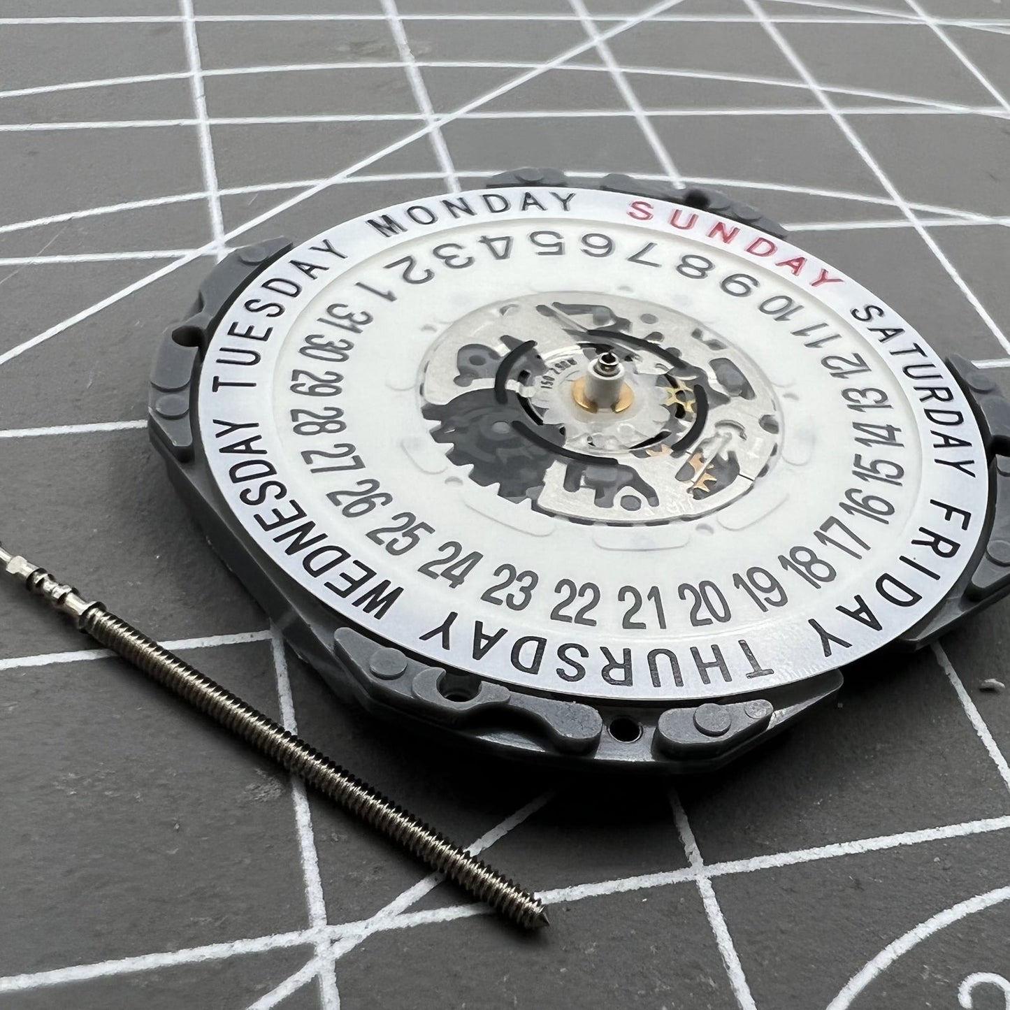 Japan Hattori Epson Uhr Quarzwerk Datum bei 6 VJ55 VJ55B Modell