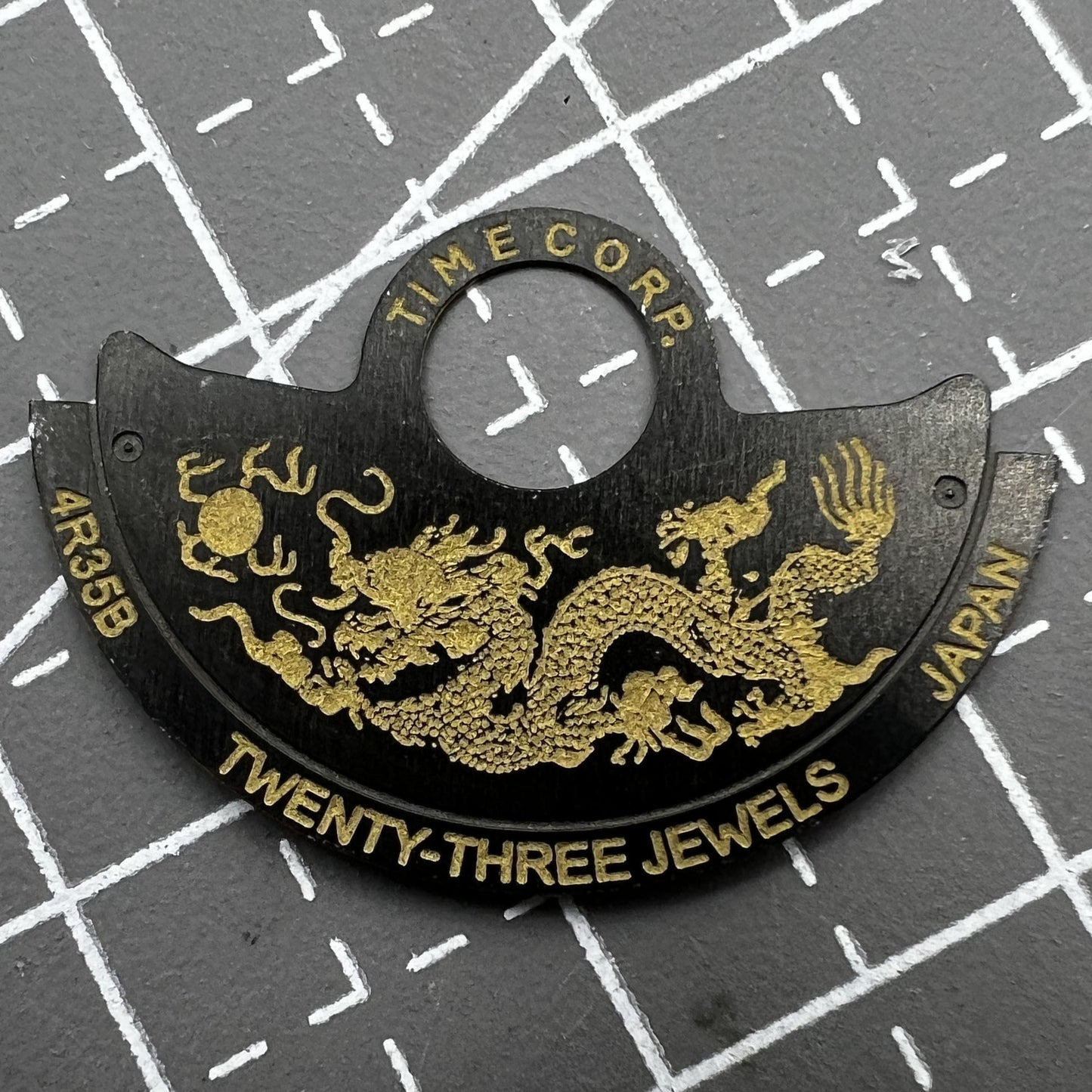 China Zodiac Dragon Black Rotor Oscillating Weight Overlay for NH35 NH36 7S26