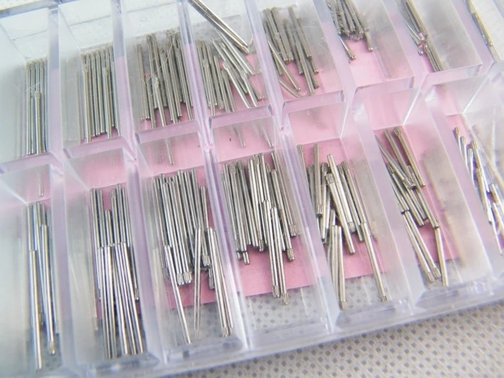 Assortiment de 300 barrettes de friction pour bracelet de montre en acier inoxydable, de 8 à 26 mm