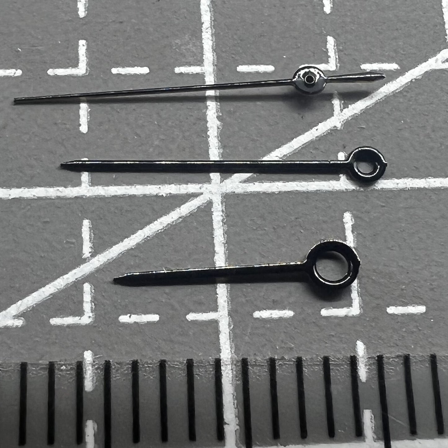 2 Sets/Pack 15mm Black Painted Watch Hands Set for Miyota 2035 2115 2105 2305