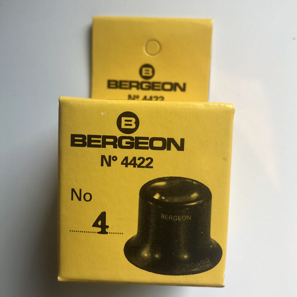 Bergeon 4422-4 No. 4 = 2.5x Watchmakers Magnification Loup Eyeglass, Black