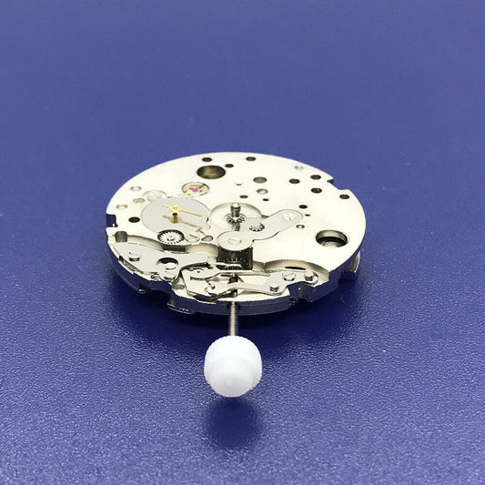 DG2813 automatic mechanical watch movement in silver finish, ideal for watch accessories and repairs.