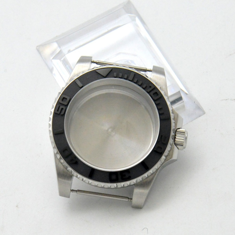 Montre de yacht automatique 40 mm GMT, boîtier compatible avec le mouvement NH35/36, verre saphir
