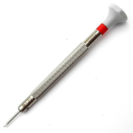 Bergeon 30081-C-120 ergonomic Phillips screwdriver �1.20mm, ideal for precise watch accessory repairs.