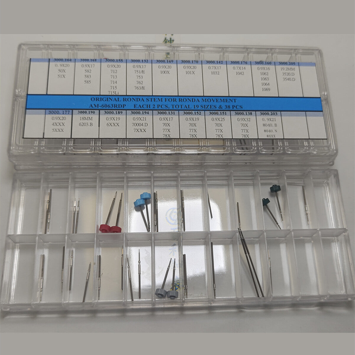 38 Stück Original Ronda Aufzugwellen für Ronda Uhrwerk in 19 Größen