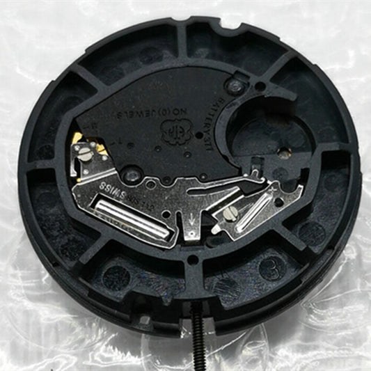 Swiss Made ETA 805.112 quartz watch movement with 3 hands and date at 3 o'clock for precise timekeeping.