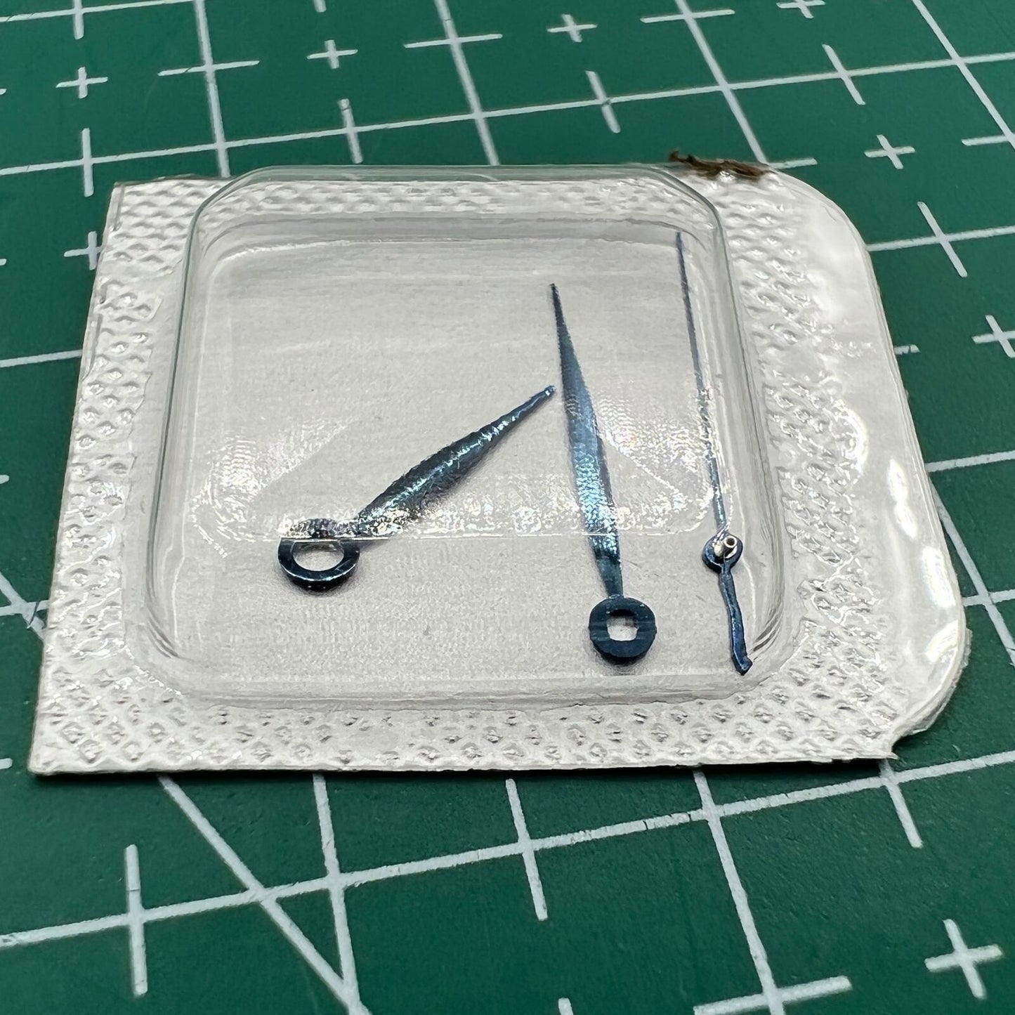 Blue baking finish watch hands for ETA 2892 2824 2836 movement, wholesale lot, precision timing parts.