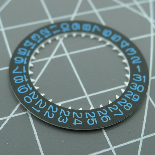 Blue font date disk wheel with black background for NH35 watch movement.