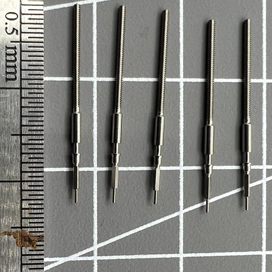 1. Set of 5 generic watch winding stems for Miyota 9015 movement, perfect for repairs.