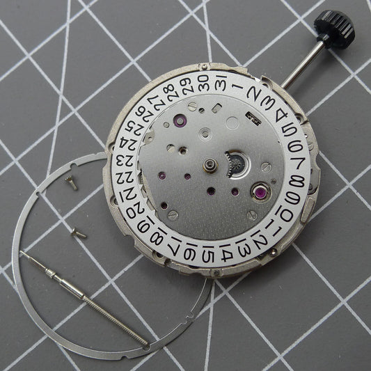 Miyota/Citizen 9015 Automatic Movement showing date at 3 o'clock for precise timekeeping in watches