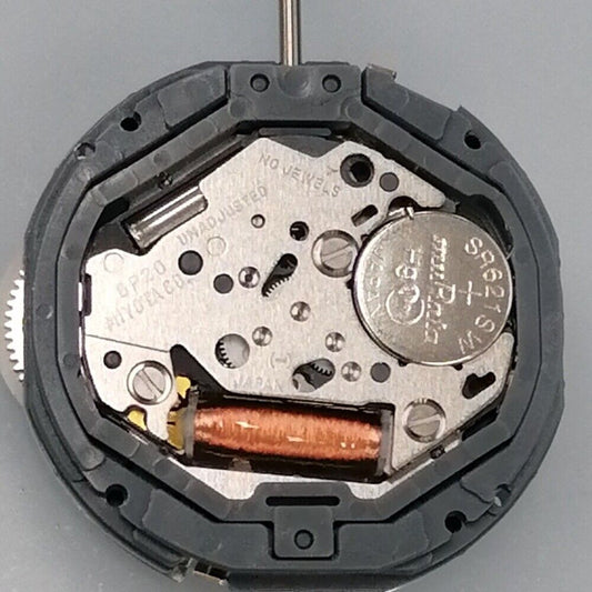 Japan Made Miyota 6P20 watch movement for precise timekeeping in watch repairs and custom builds.