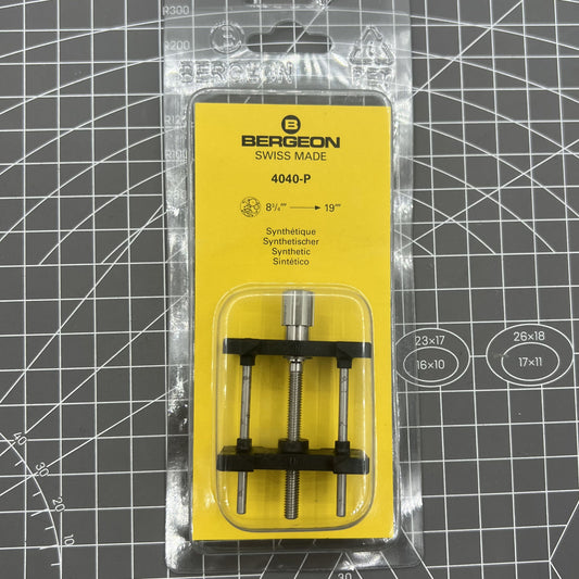 Swiss Bergeon 4040-P reversible movement holder for secure watch repair and assembly.