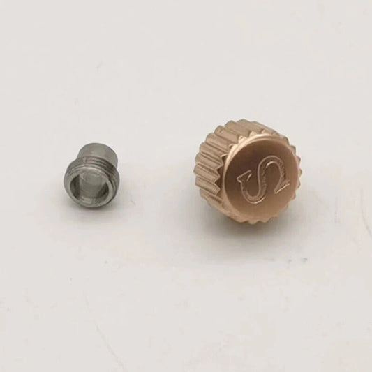 1. Silver watch crown for NH35 movement, compatible with watch accessories.