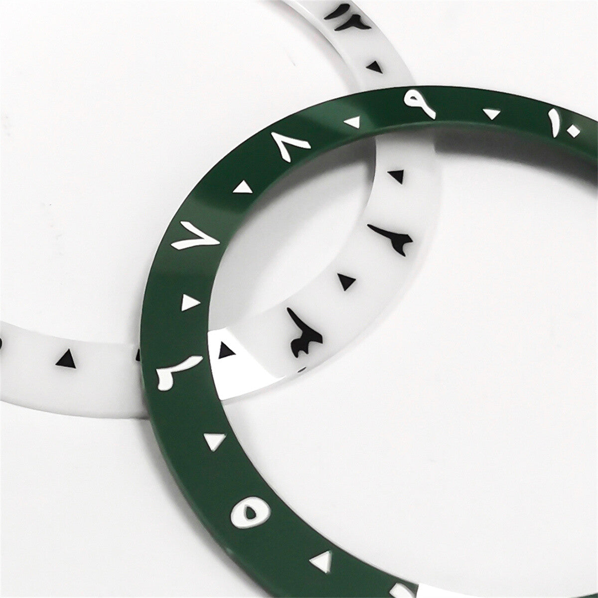 38 mm arabische Ziffern 1–12, geneigte Keramik-Uhrenlünette für 40 mm SUB-Uhrengehäuse