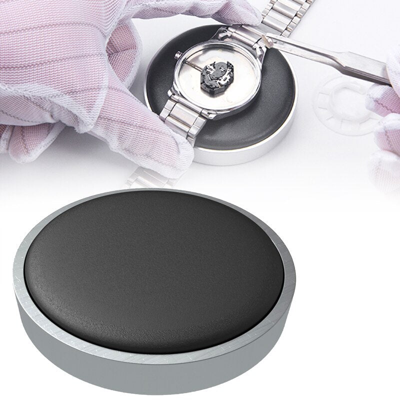 55mm leather watch casing cushion, protective pad ensuring secure storage for watch movement