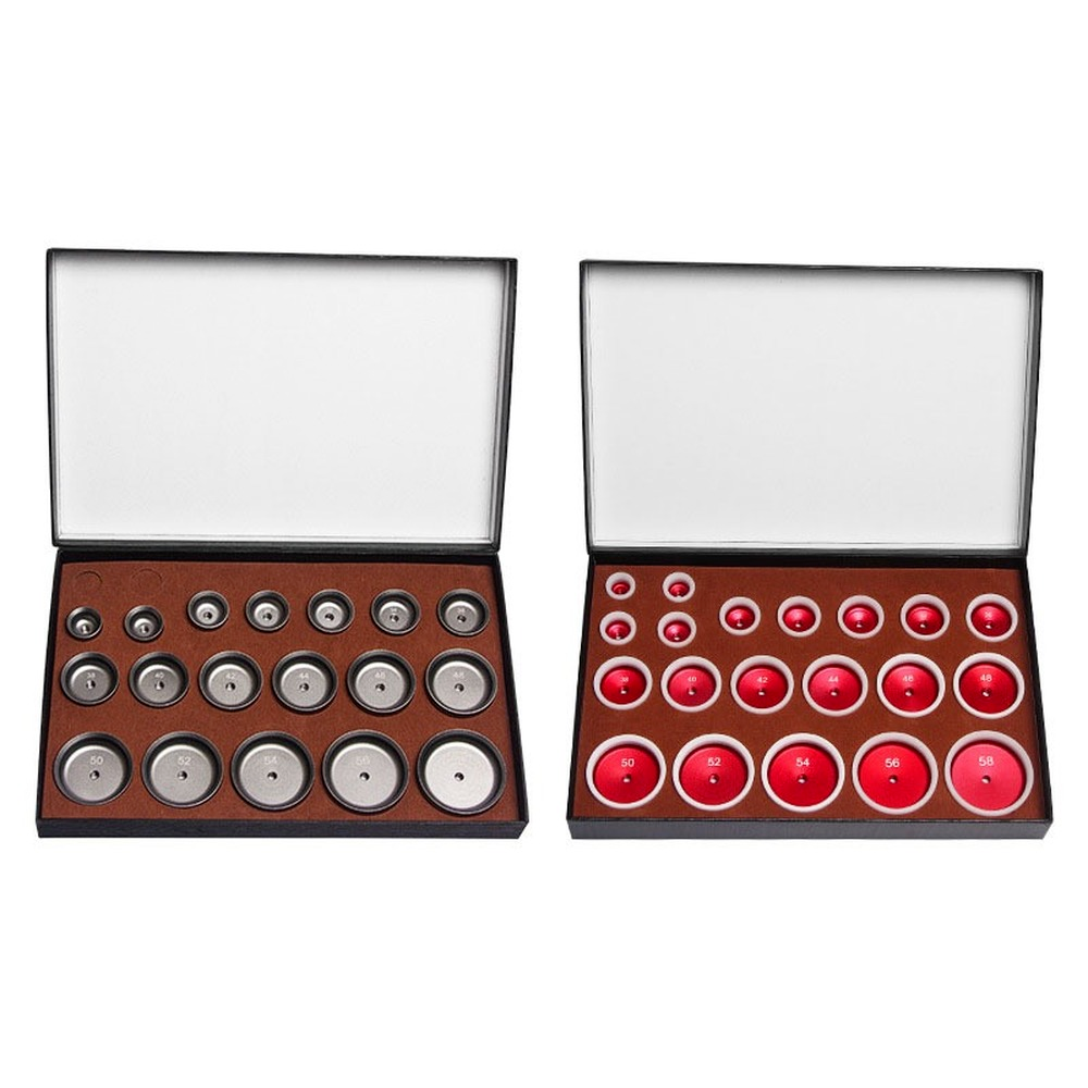 Profession Watch Tool set with 24 sizes, rubber cover, and metal aluminum mold for precise watch repairs by Profession.