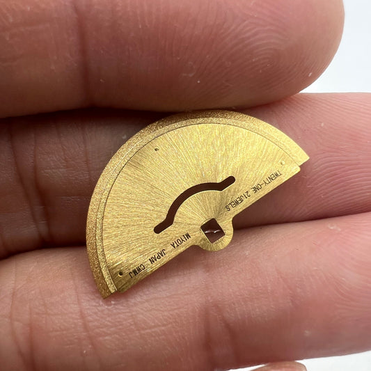 Gold-tone rotor oscillating weight for movement 8200, compatible watch part by Generic Fit.