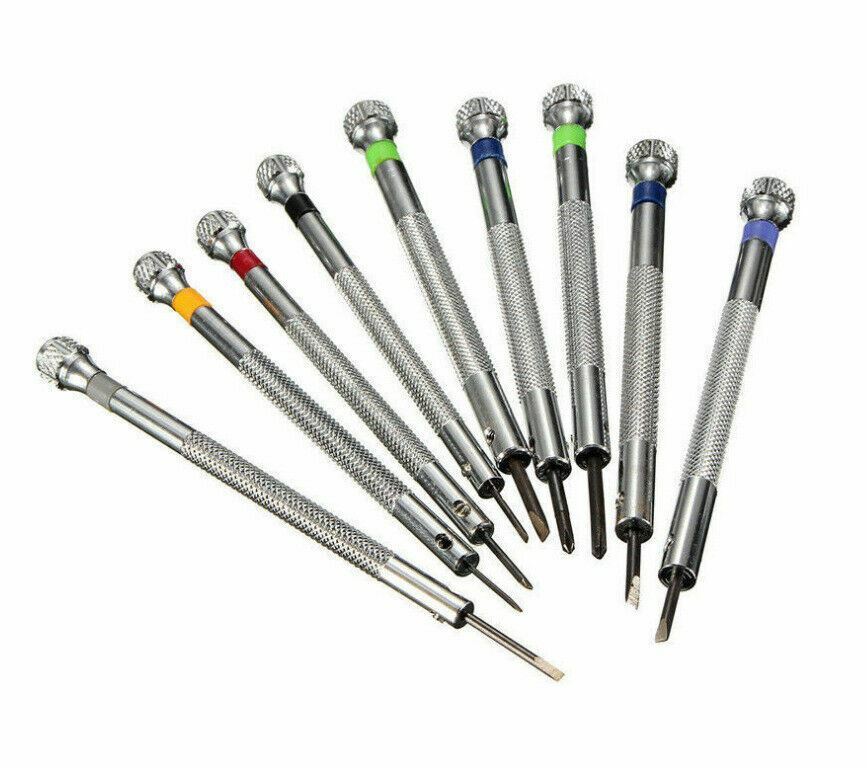 Jeu de 9 tournevis à lame plate assortis, taille 0,6 mm à 2 mm