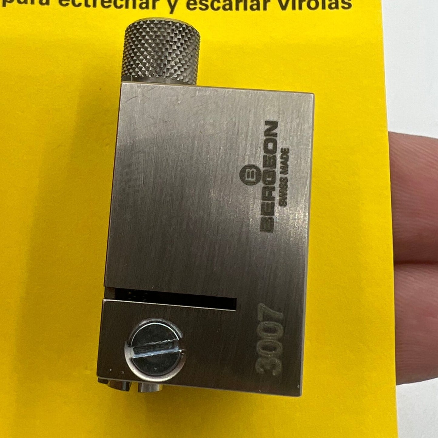Swiss Bergeon 3007 zum Schließen, Festziehen und Reiben von Spannzangen. Swiss Made