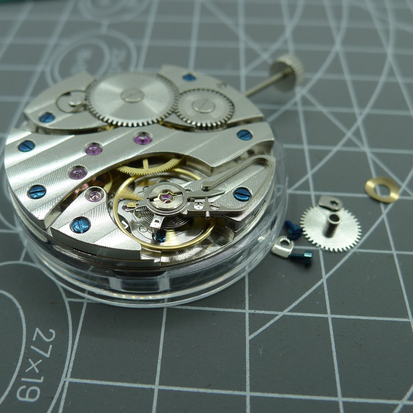 Seagull ST3620 mechanical watch movement with ETA 6497/6498, second hand at 9 o'clock, perfect for watch accessories.