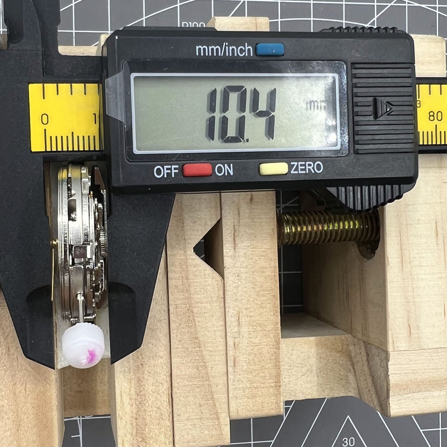 7750 7753 mechanical watch movement with small seconds at 6 o'clock, three hands, precision gear assembly.