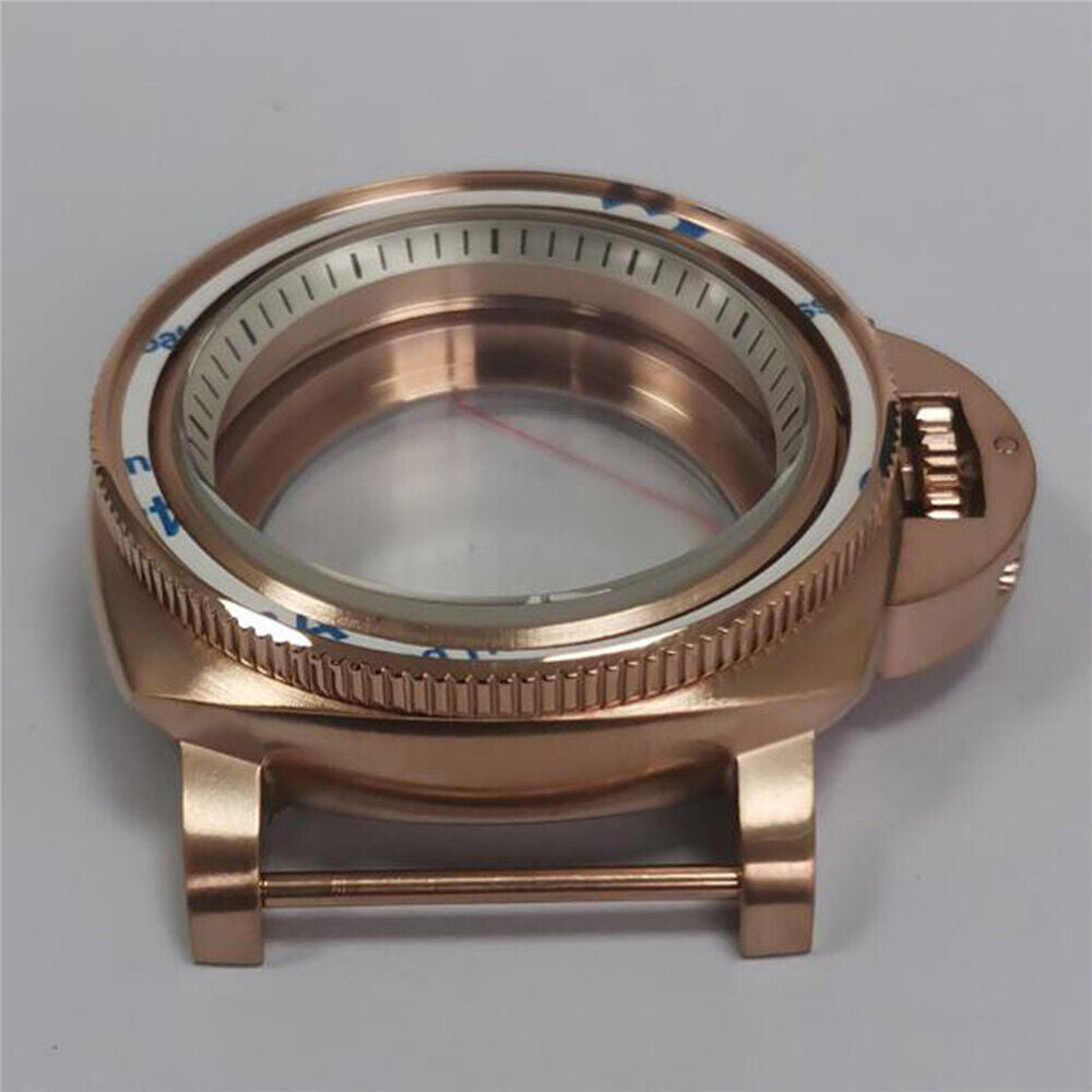 42mm Rose Gold PVD Stainless Steel Watch Case for NH35/36 White Inner Shadow