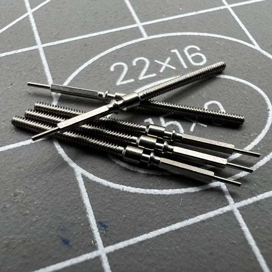 Watch winding stem spare part for ST2555 movement, compatible with China-made watches.