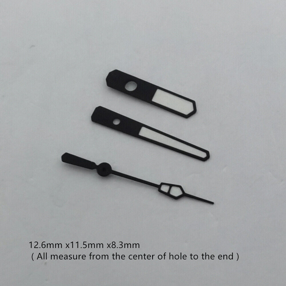 12,6 x 11,5 x 8,3 mm grün leuchtende Uhrzeiger für NH35 NH36 Uhrwerk