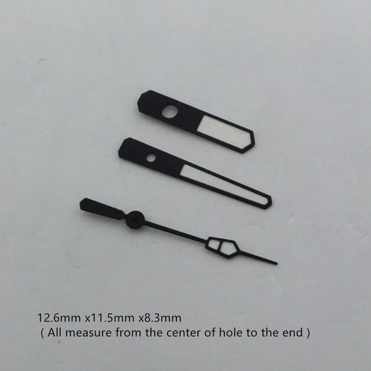 Green luminous watch hands set for NH35 NH36 movement, precise fit and glow-in-the-dark, brand quality.
