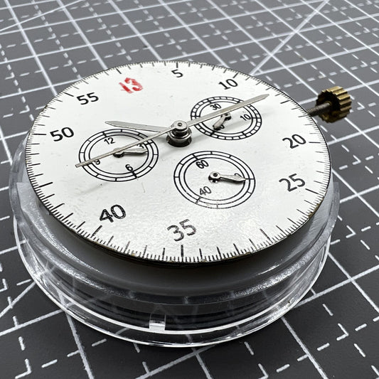 Dandong 7750 mechanical watch movement with small seconds at 3, 6, 9, no calendar display