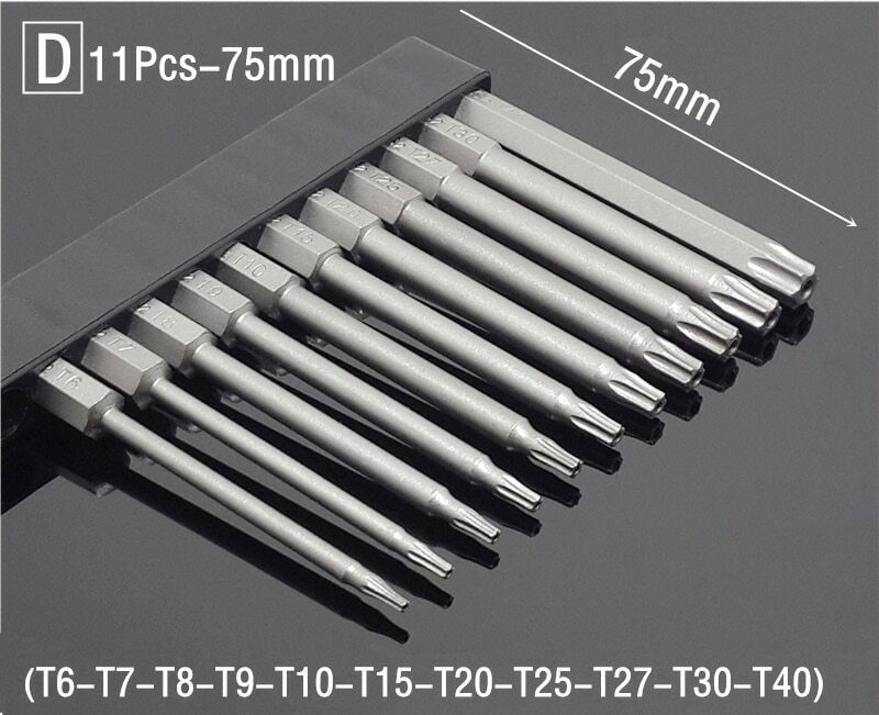 50/75/100/150mm Security Tamper Proof Magnetic Screwdriver Set Drill Bit Screw