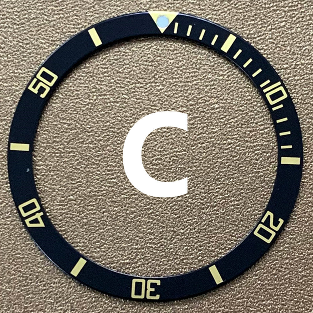39mm/32mm Grün Blau Schwarz Aluminium Uhr Lünette Einsatz Uhr Teile