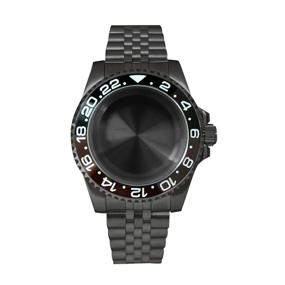 Boîtier de montre en verre saphir 40 mm pour mouvement NH35/NH36, boîtier modifié