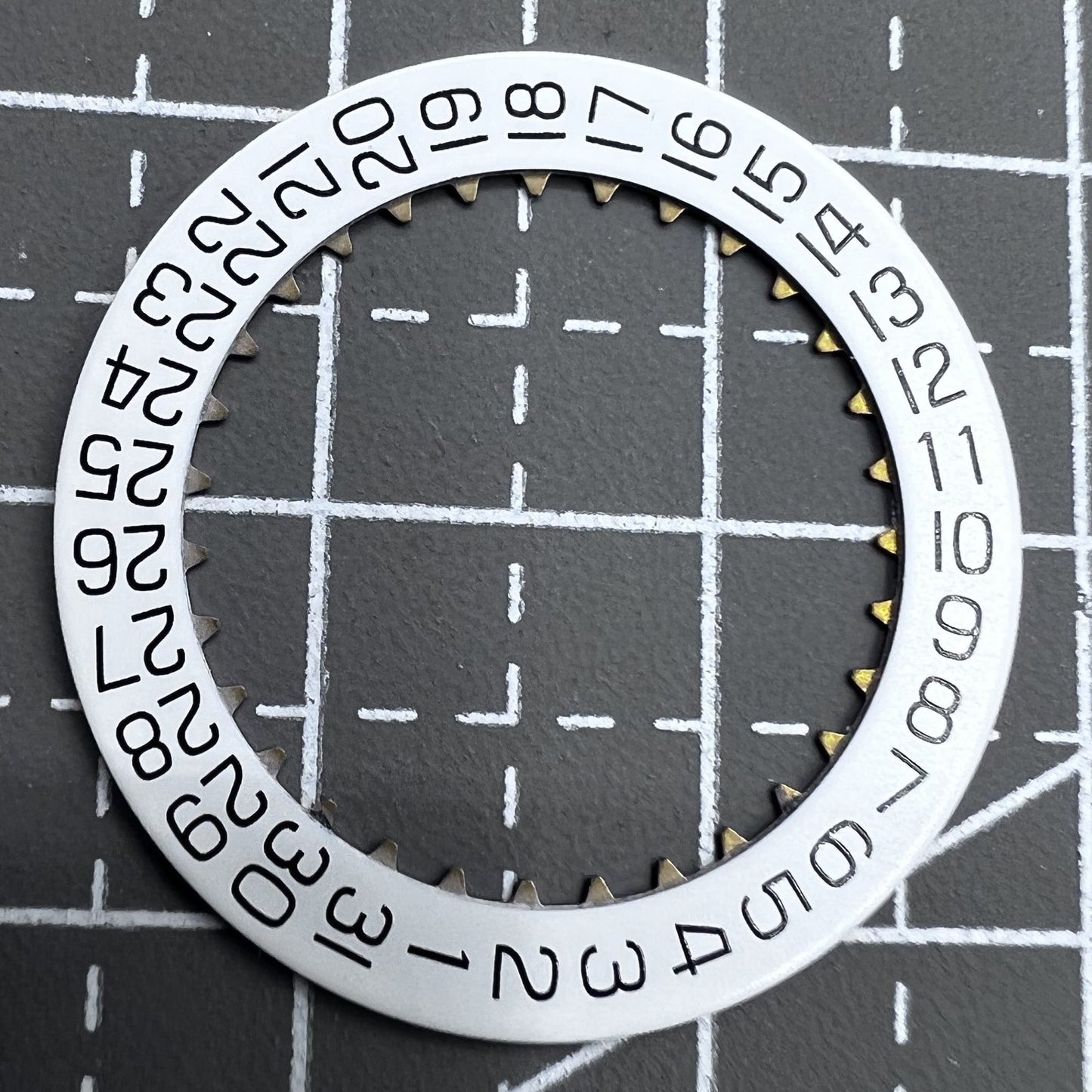 White Date Disk Wheel Date Wheel Genuine for ETA7750 Movement