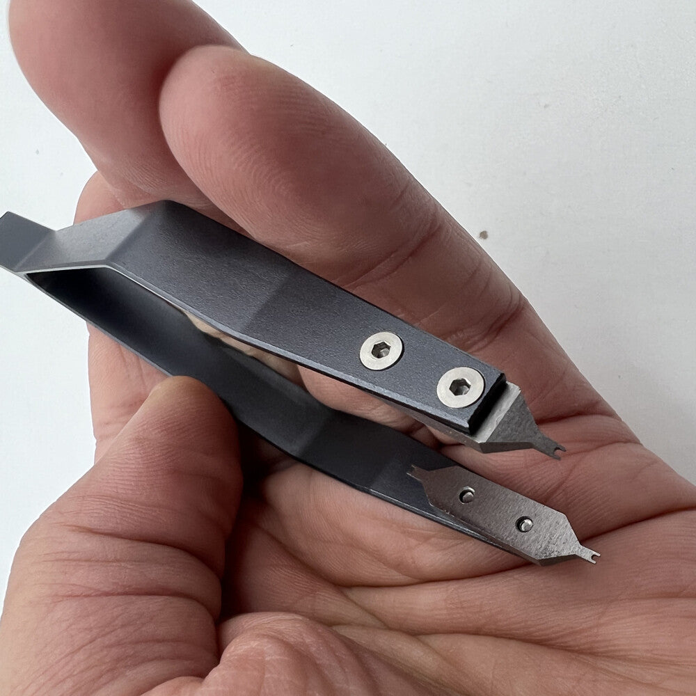 Stainless Steel Spring Bar Tweezer for precise watch lug removal and fitting replacement.