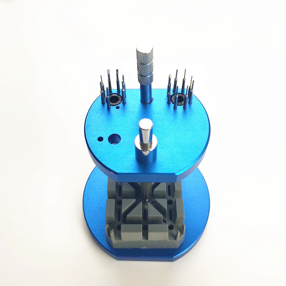Watchmaker tool for precise watch band adjustment, pin and screw removal, ideal for bracelet repairs.