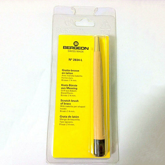 Bergeon 2834-L brass scratch brush with 10mm diameter for precise watch accessory cleaning