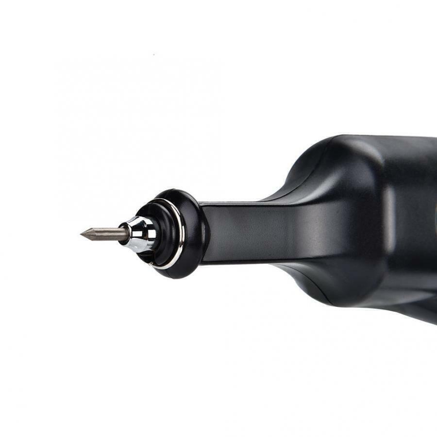 Electric jewelry engraver carving pen for precise lettering and designs on jewelry pieces.
