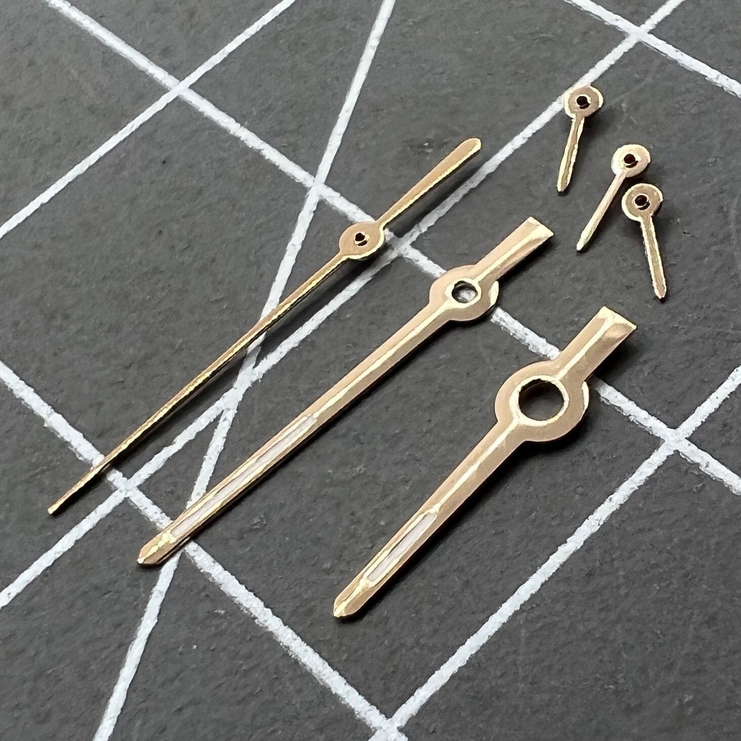 Aiguilles de montre 11 mm, garniture dorée rose, luminescentes vertes, pour VX3J, VX9J, VX7J, VX3N, VX9N, VX42