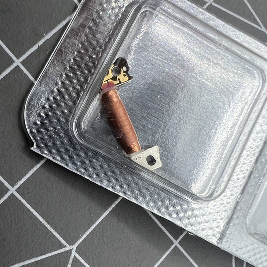 Circuit board coil for Hattori Epson VD53C VD57B quartz watch movement, precise replacement part.