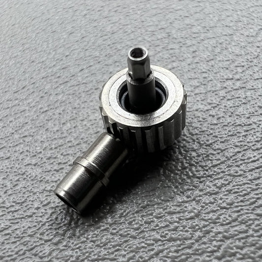 6.0mm silver watch crown with tube for OMEGA Seamaster 300, durable replacement part for precise timekeeping.