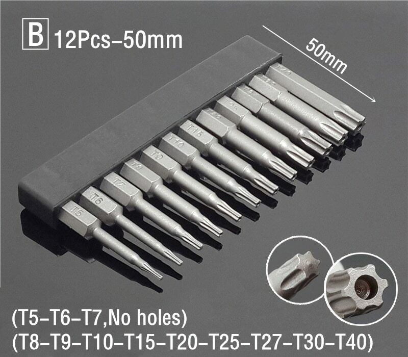 50/75/100/150mm Security Tamper Proof Magnetic Screwdriver Set Drill Bit Screw